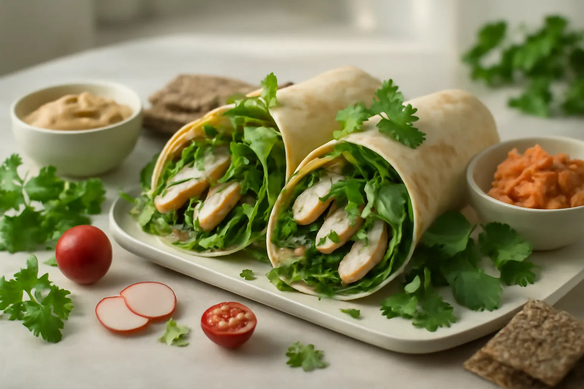 Chicken wraps with cucumber