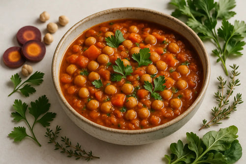 Chickpea stew with carrot