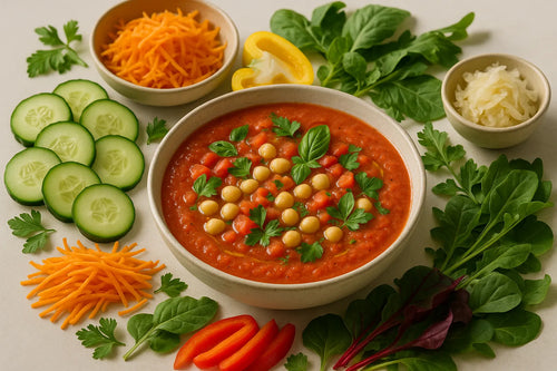 Chickpea Tomato Gazpacho Bowl