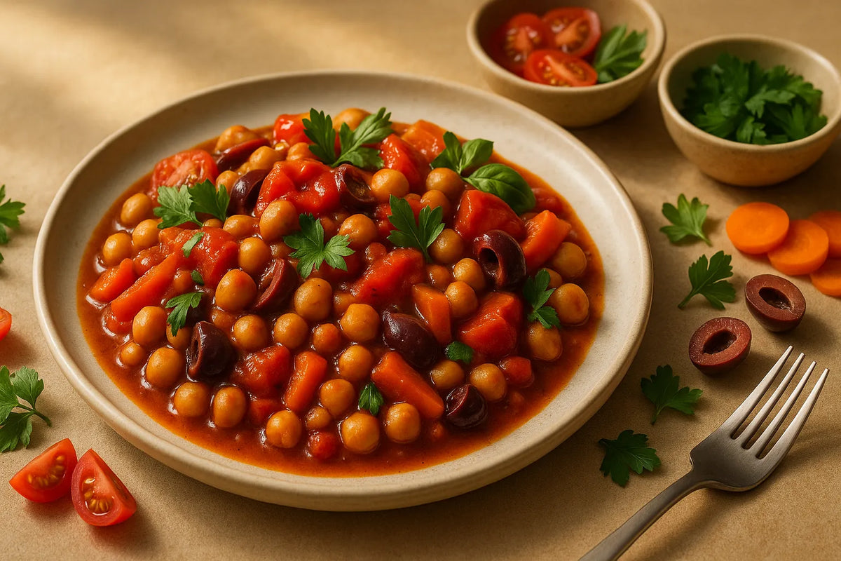 Chickpea Tomato Olive Stew