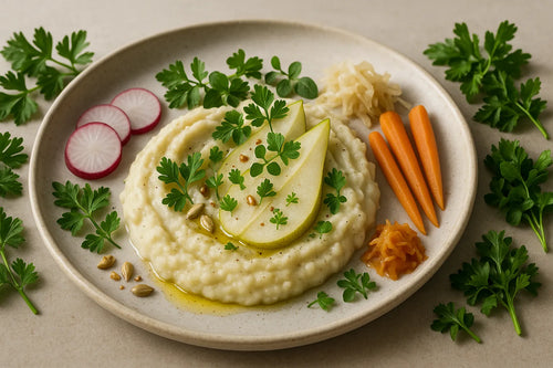 Chicory mash with pear