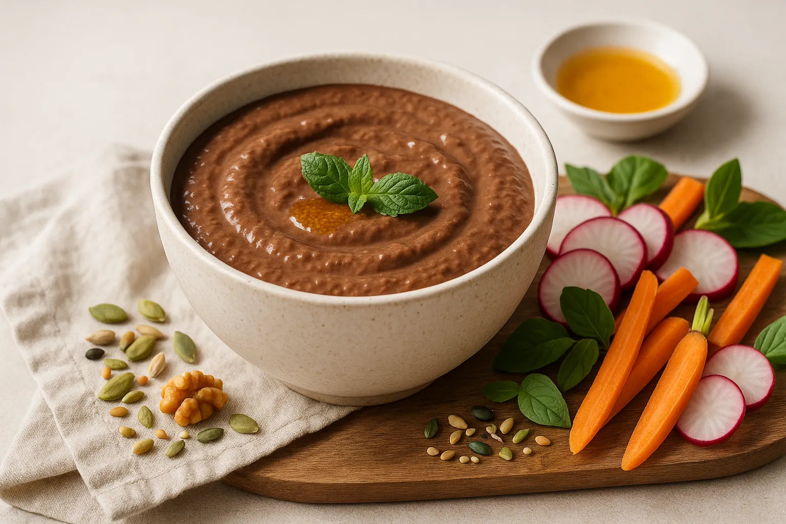Cocoa Chia Kefir Pudding
