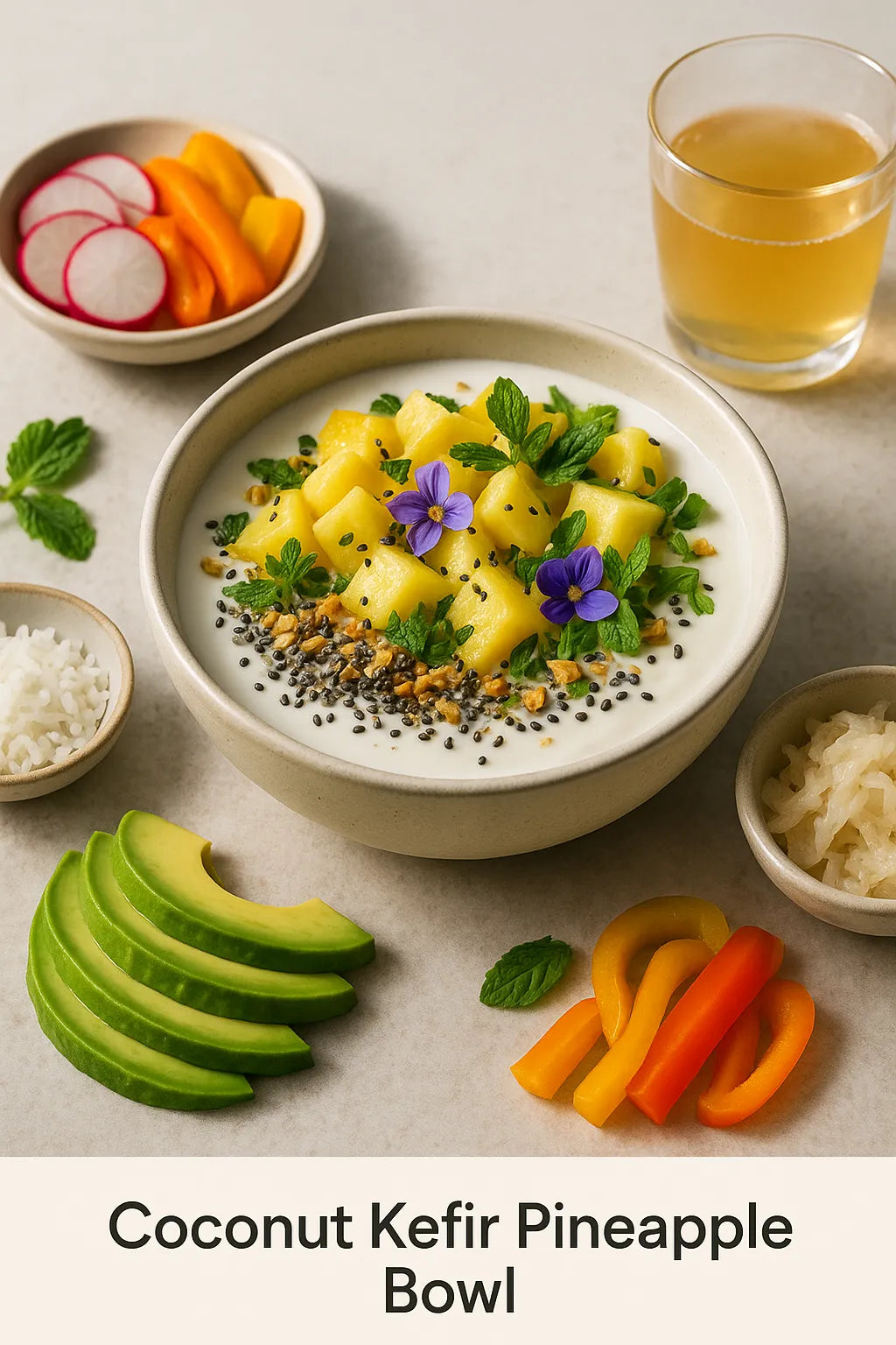 Coconut Kefir Pineapple Bowl