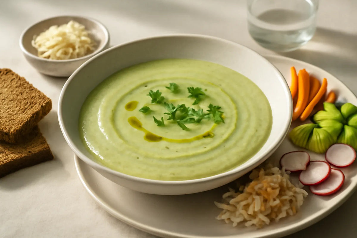 Cold summer zucchini soup