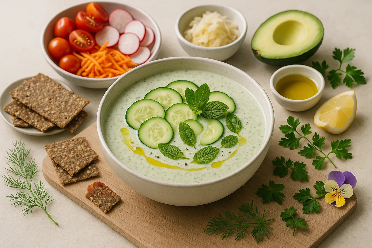 Cucumber Mint Kefir Soup