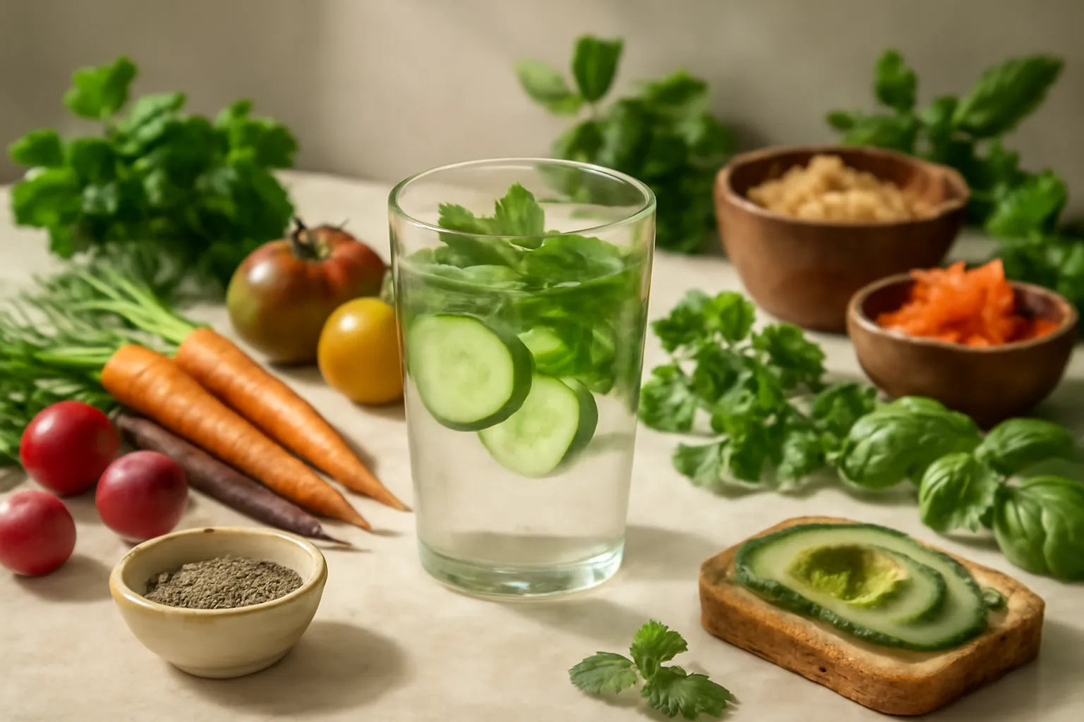 Cucumber mint water