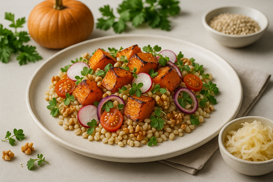 Roasted Pumpkin and Barley Salad