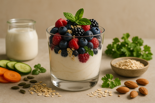 Griechischer Joghurt-Beeren-Parfait