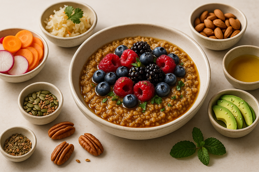 Spiced Quinoa Porridge with Berries