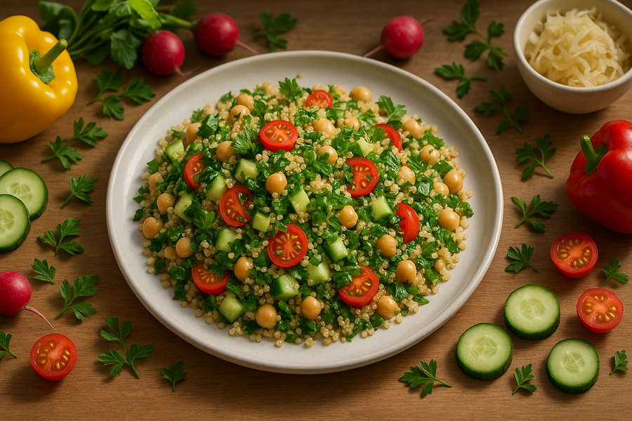 Quinoa Tabbouleh with Chickpeas
