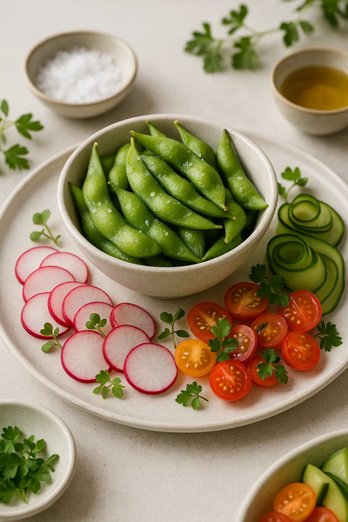 Edamame with sea salt