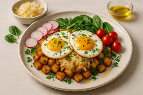 Egg and Sauerkraut Potato Hash