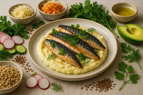 Endive mash with mackerel