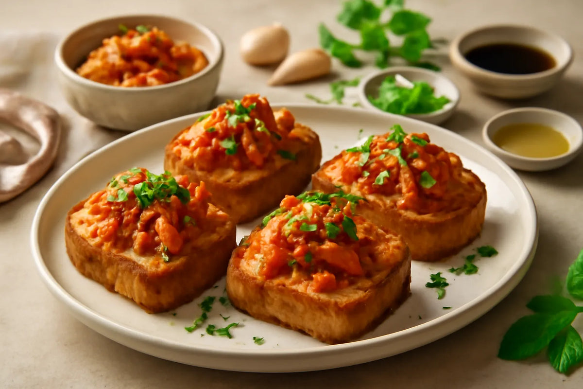 Fermentierter Kimchi-Garnelen-Toast