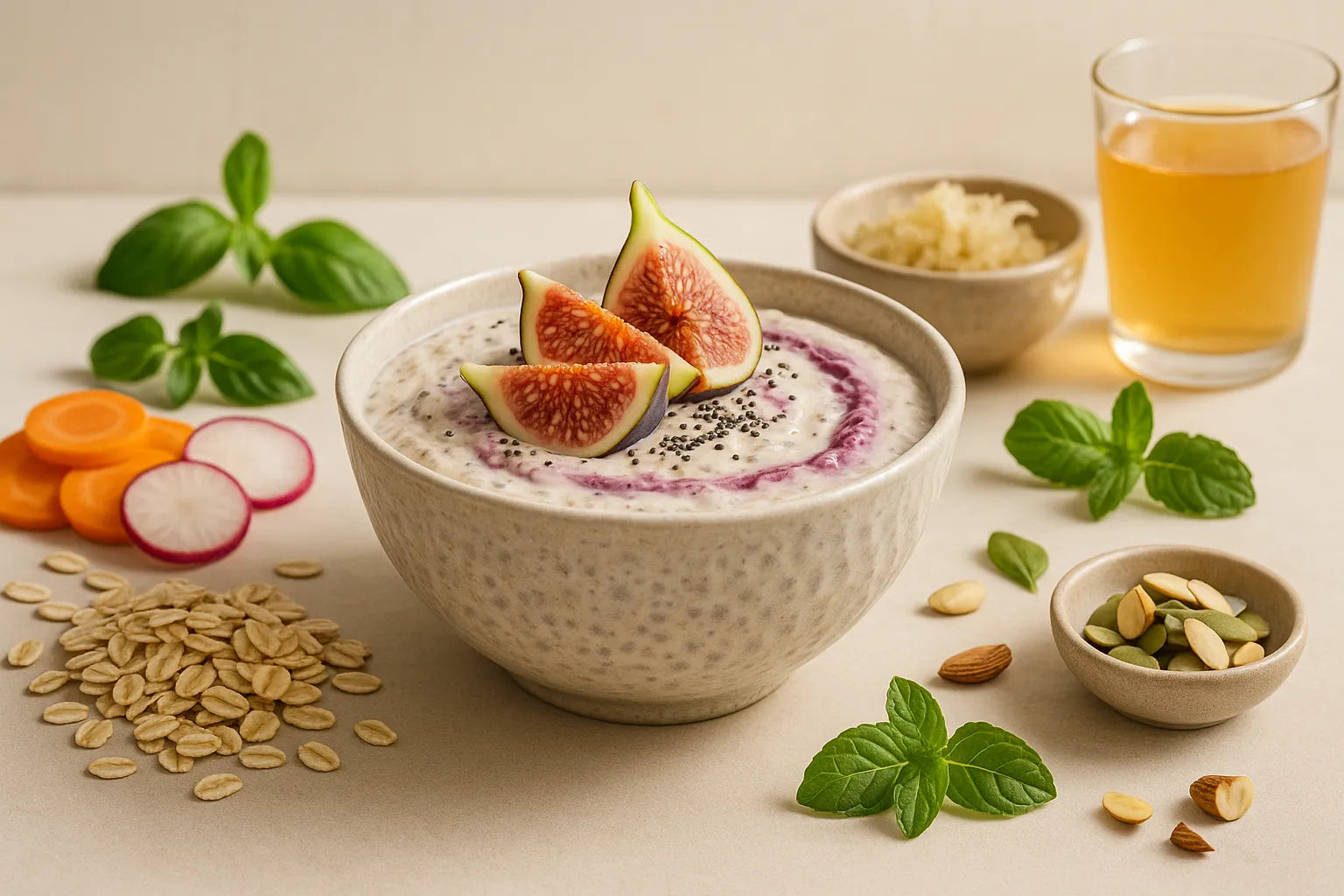 Fig Chia Oat Pudding