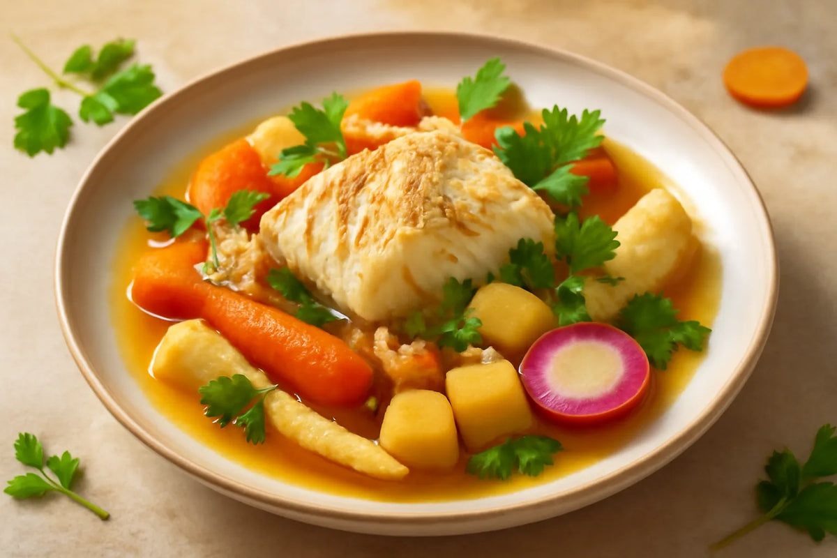 Fish stew with root vegetables