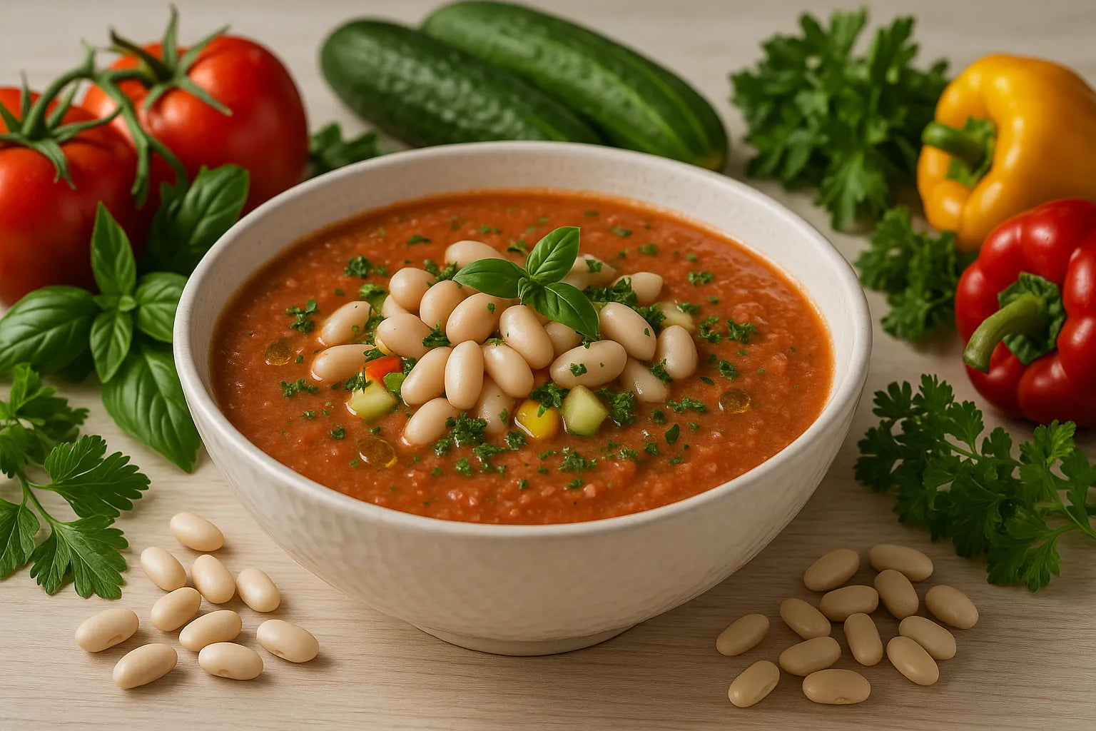 Gazpacho with White Beans