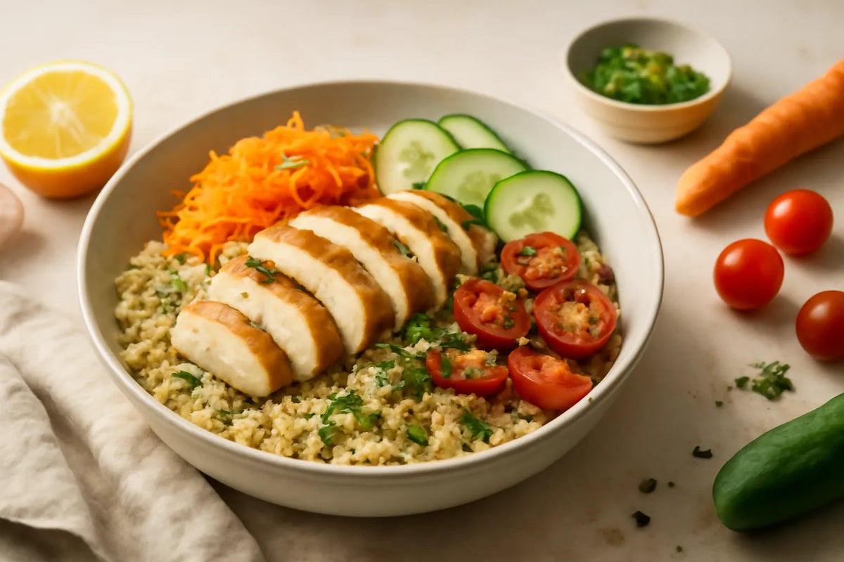 Bowl di pollo e quinoa per una digestione delicata