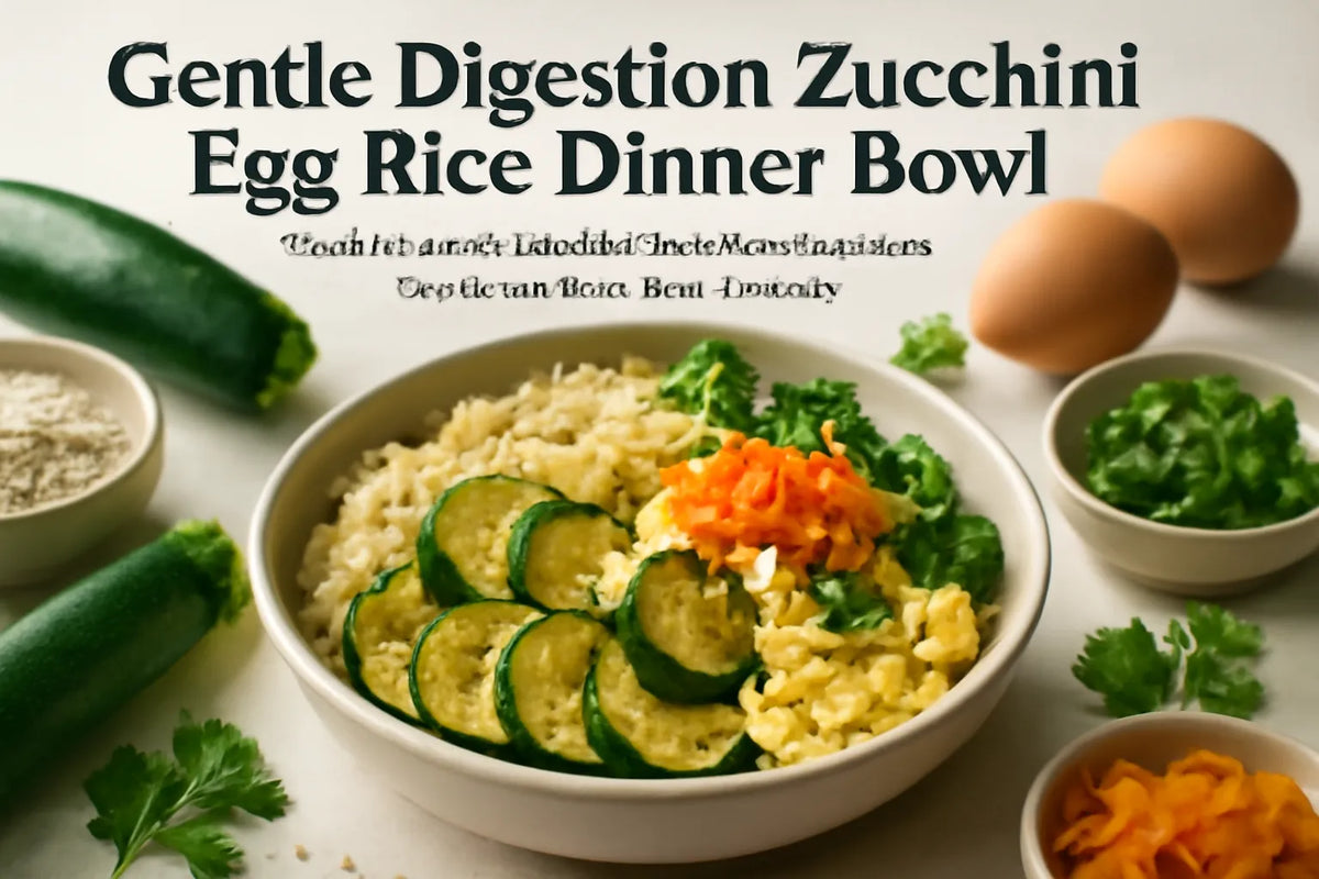 Sanfte Verdauung Zucchini-Eier-Reis Dinner Bowl