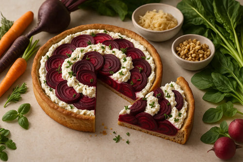 Goat Cheese Beetroot Sourdough Tart
