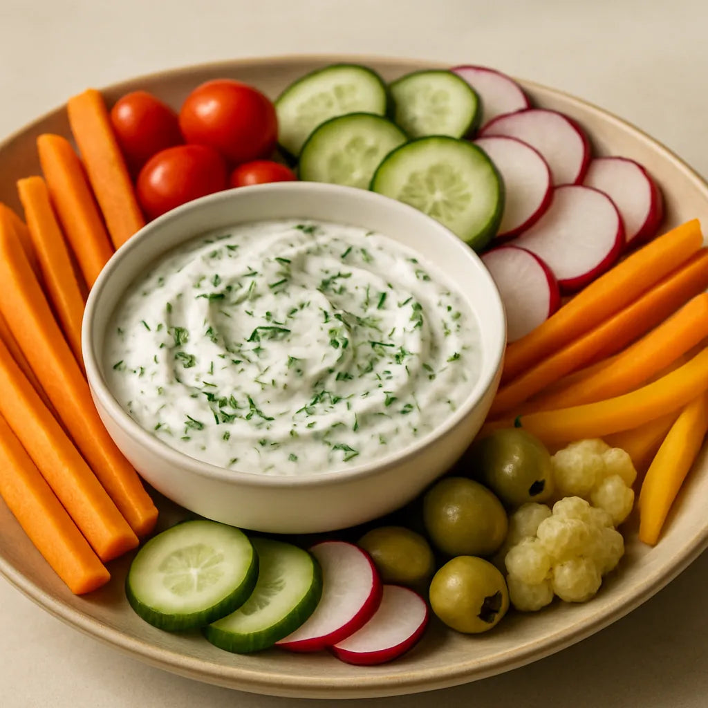 Greek Yogurt Herb Dip with Veggies