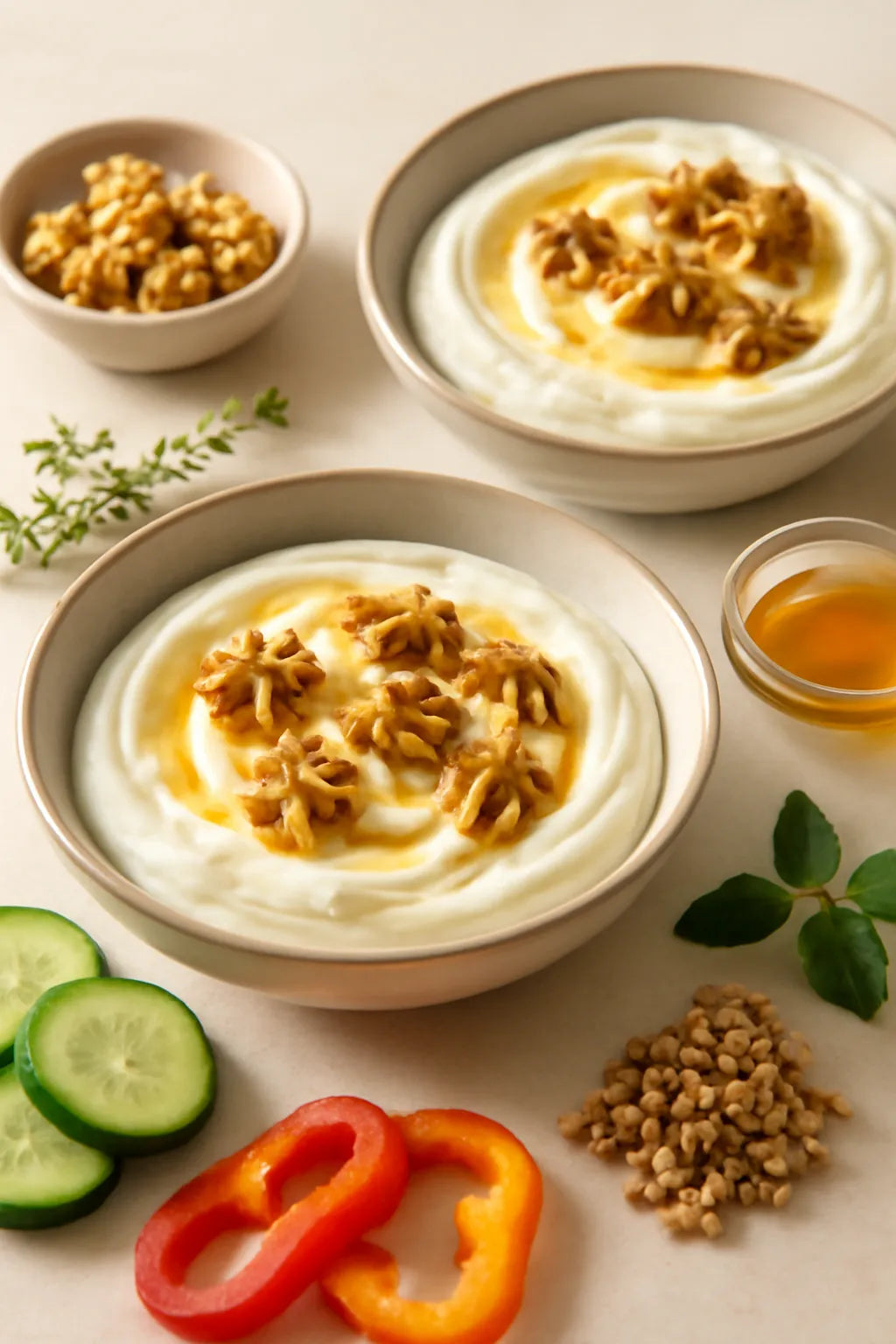 Griekse yoghurt met honing en walnoten