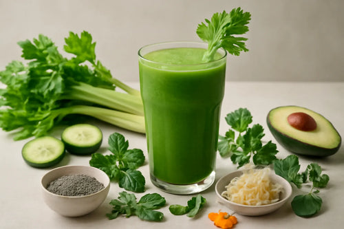 Green smoothie with celery