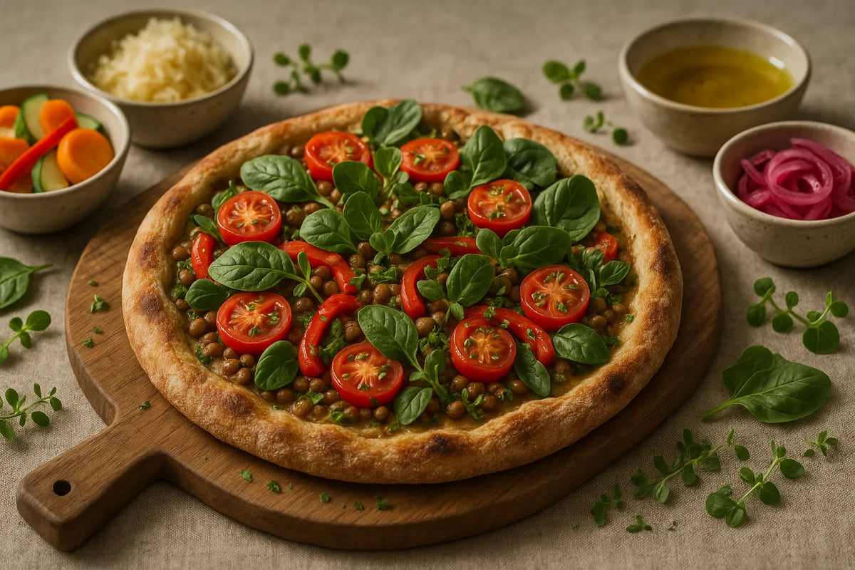 Gut-Friendly Lentil Pizza with Sourdough Base