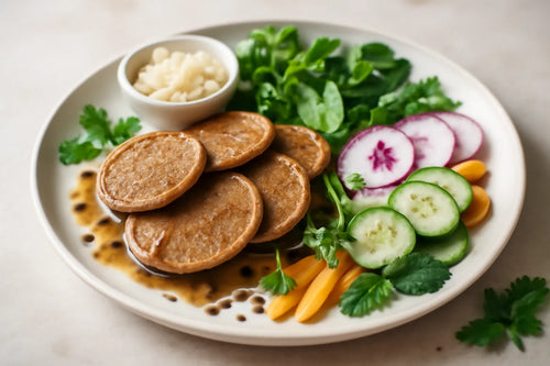 Healthy buckwheat mini pancakes