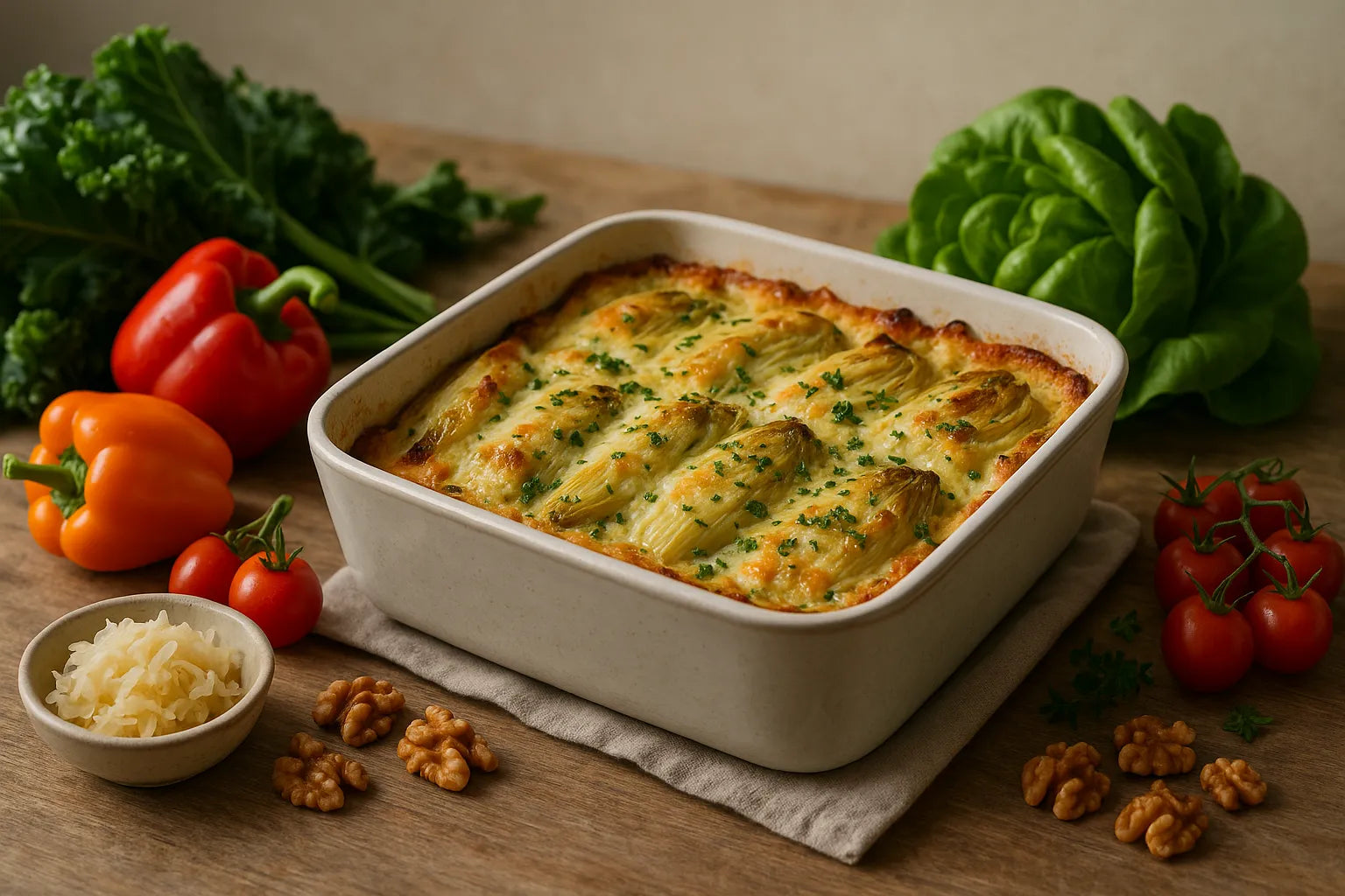 Healthy endive casserole