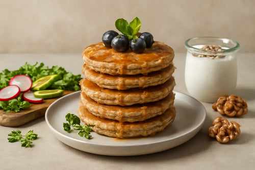 Healthy whole-grain pancakes