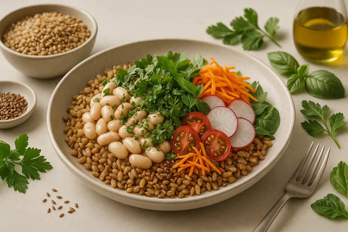Herbed Farro Bowl with White Beans