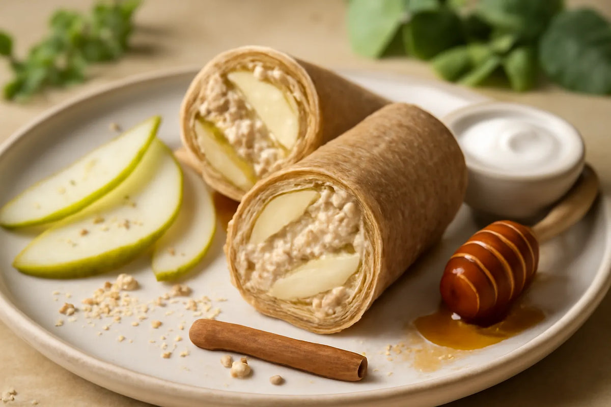 Wrap alla pera e crusca d'avena ricco di fibre