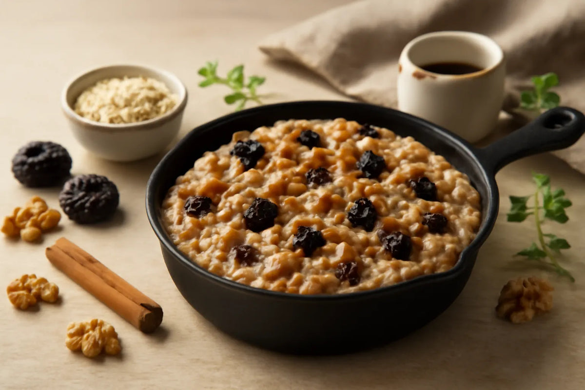 High-Fiber Prune Walnut Oat Skillet