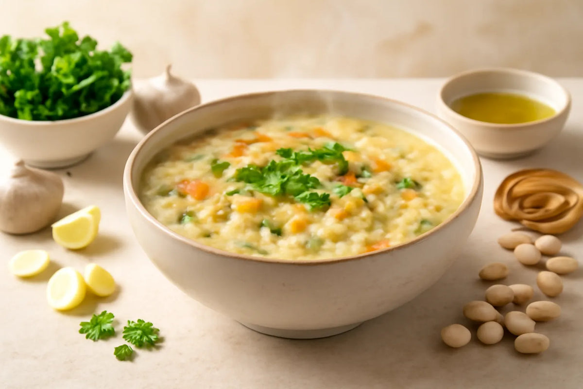 High-Protein High-Fiber Egg White Bean Soup