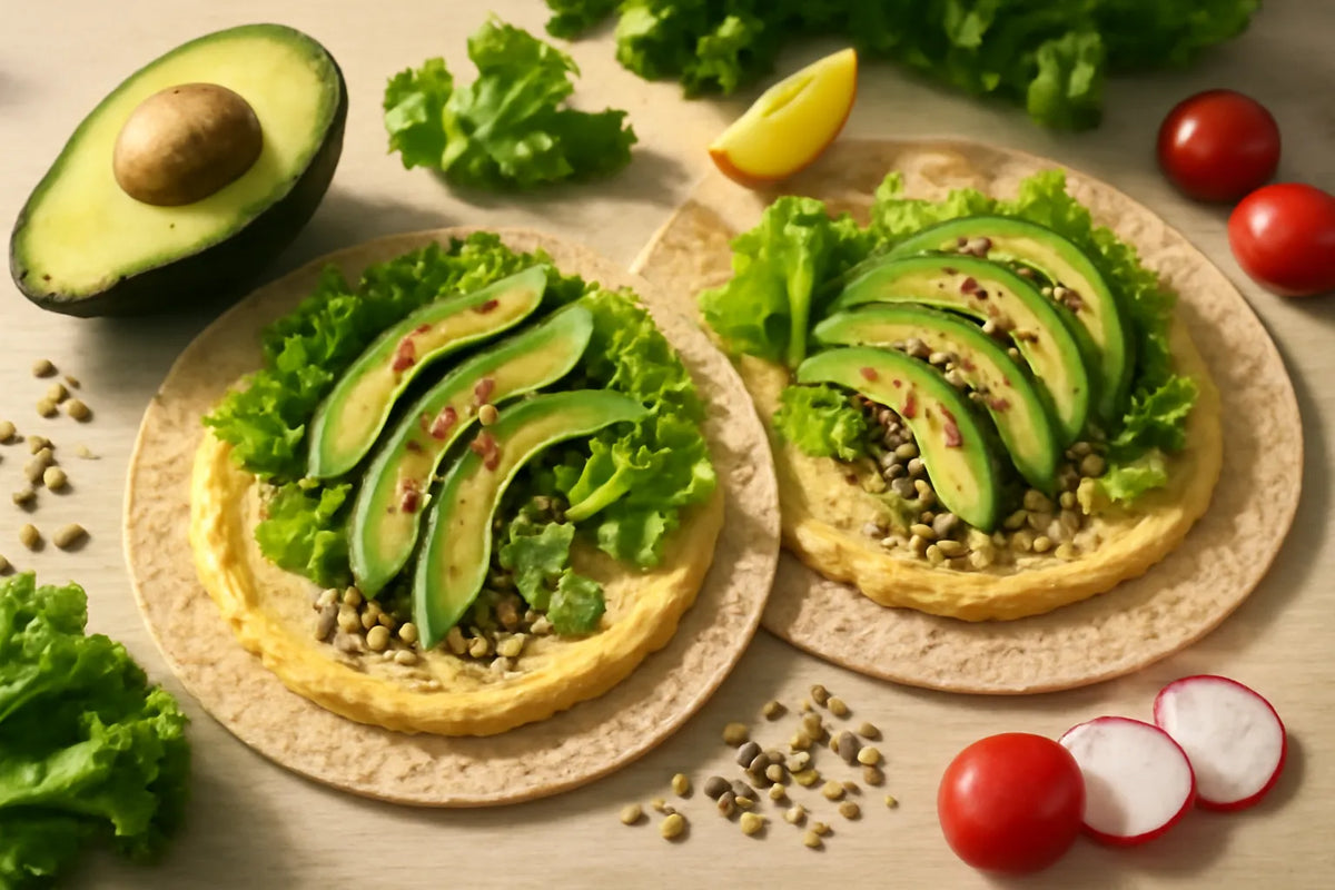Hummus Seeded Wrap with Avocado
