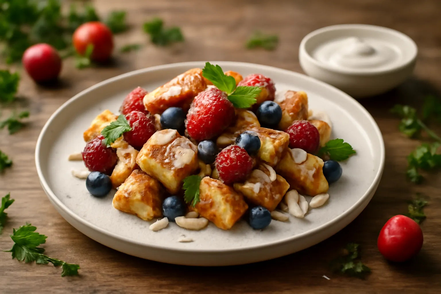 Kaiserschmarrn light with berries