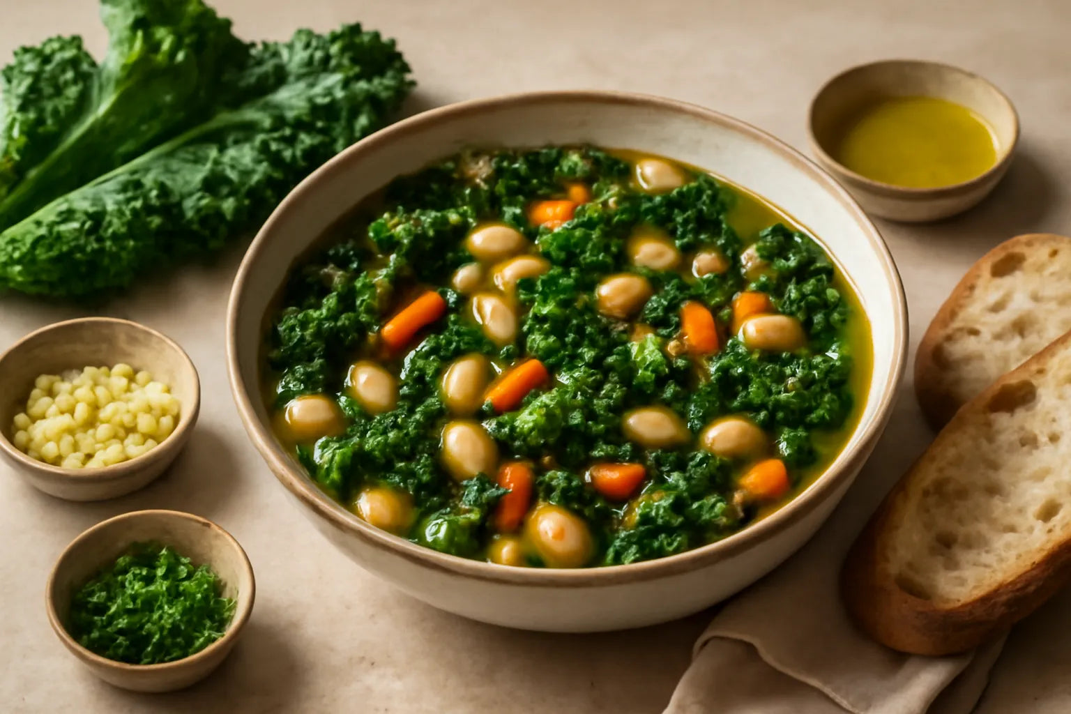 Kale and white bean stew