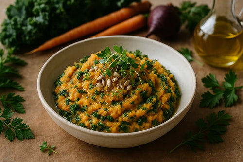 Kale mash with sweet potato