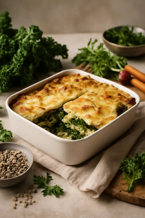 Kale potato bake with quark