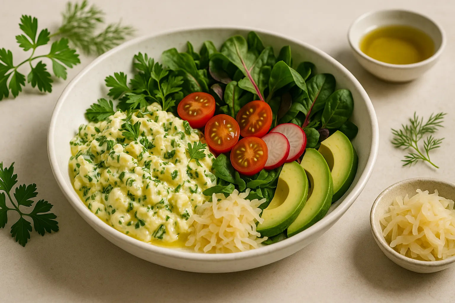 Kefir Herb Egg Salad Bowl