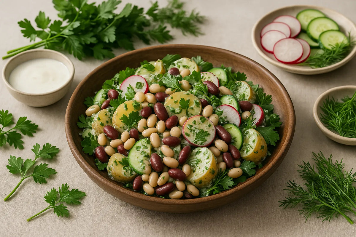 Kefir Herb Potato Bean Salad
