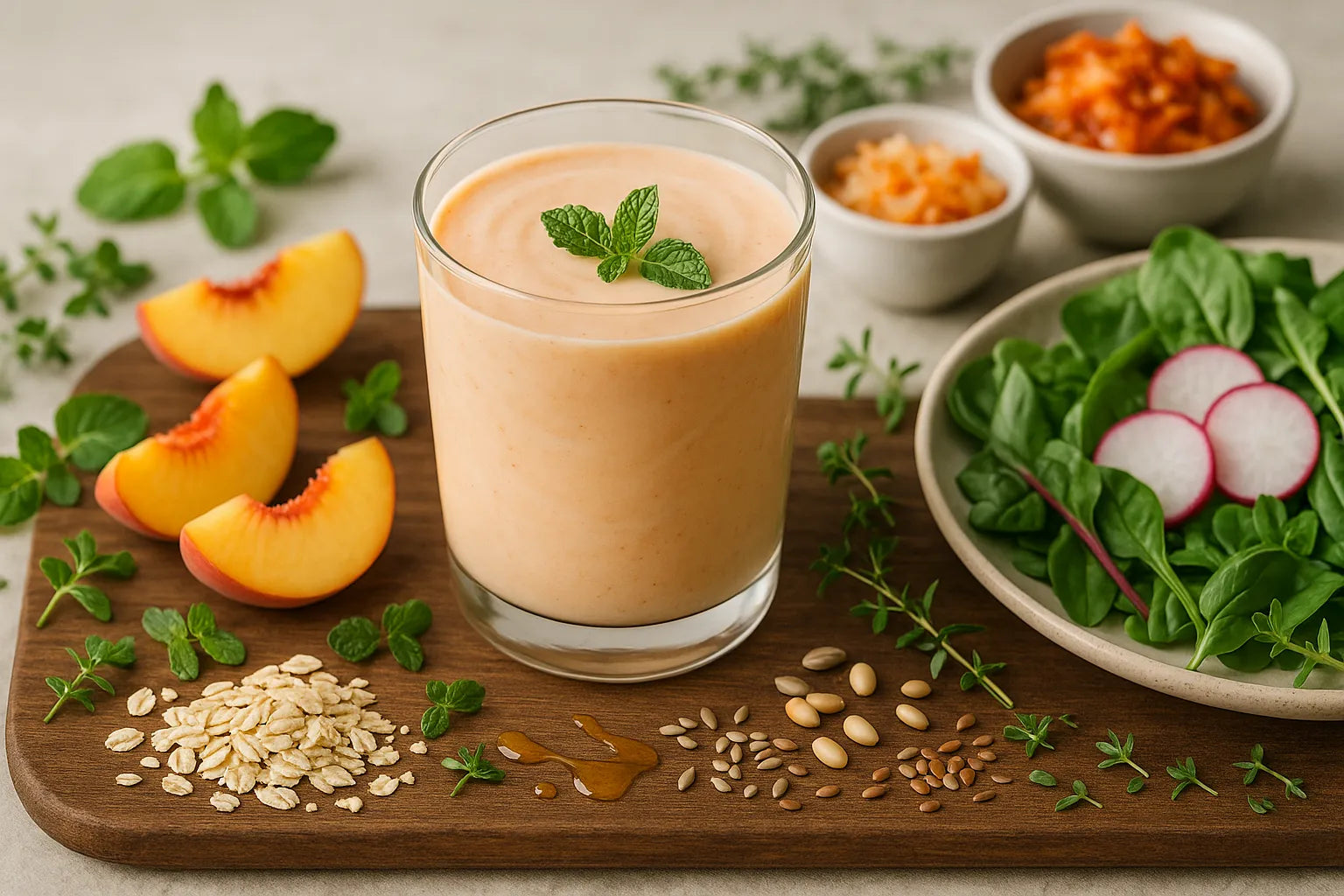 Kefir Peach Breakfast Smoothie