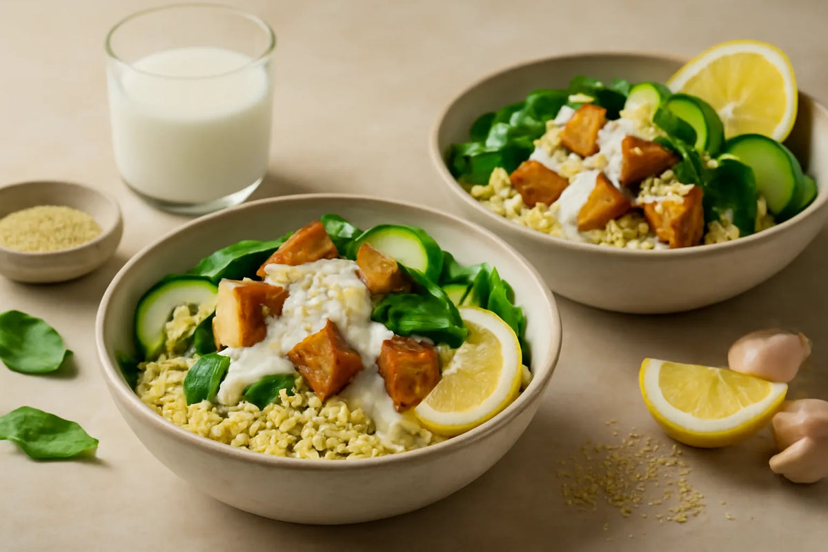 Bowl de millet, tofu et kéfir