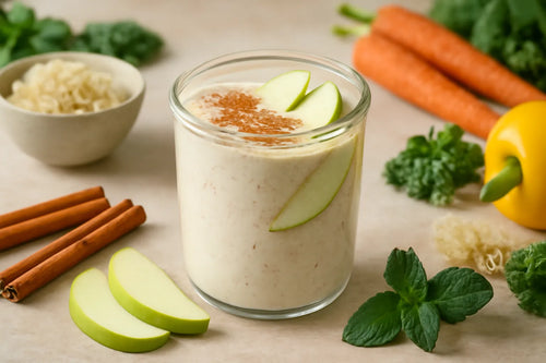 Kefir with apple and cinnamon