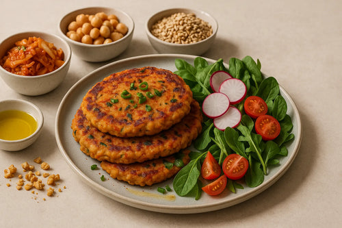 Kimchi Chickpea Pancakes