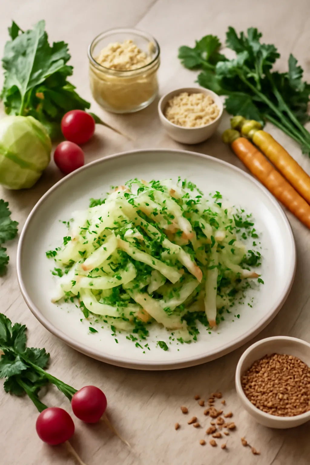 Koolrabi-appel salade