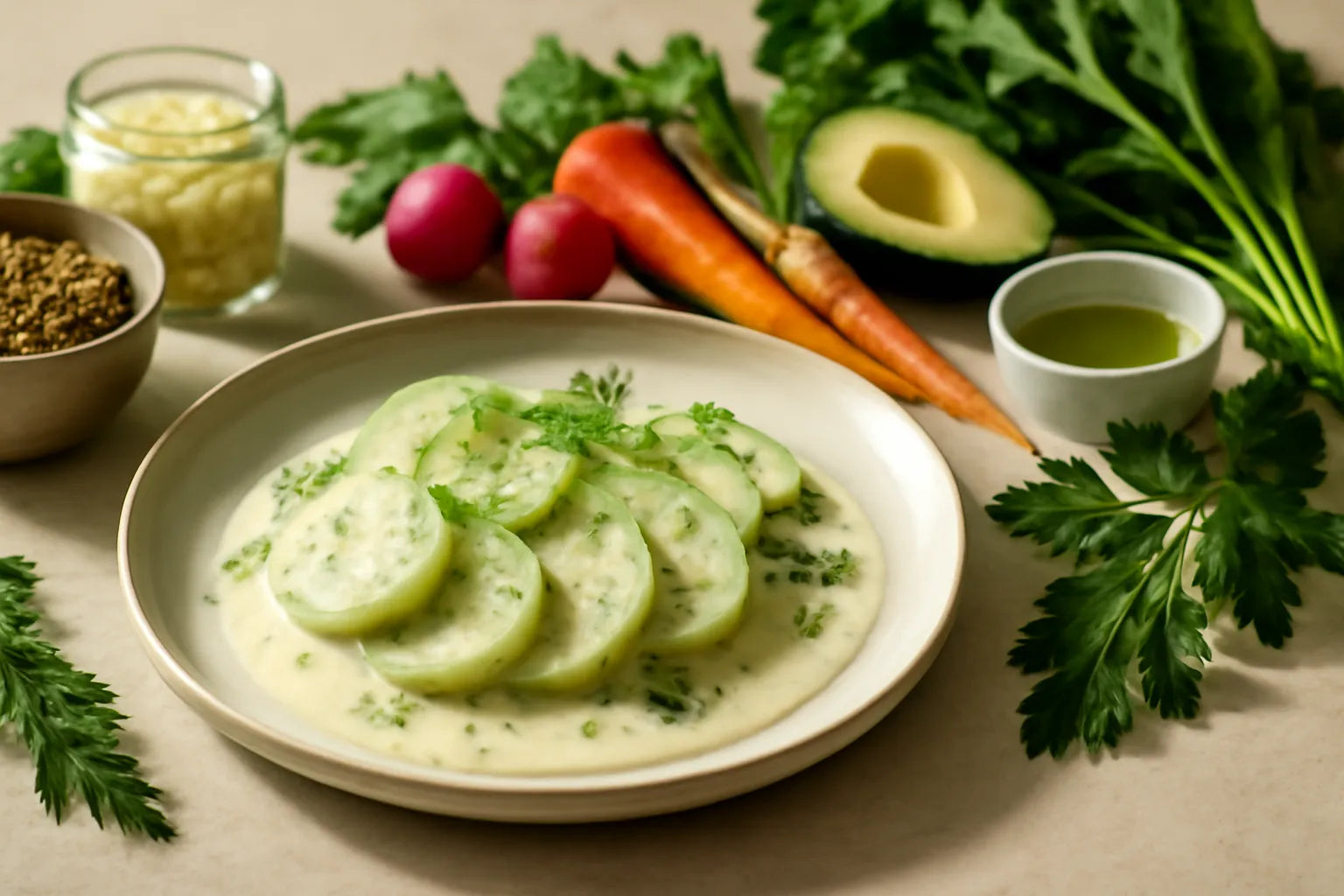 Koolrabi met lichte roomsaus