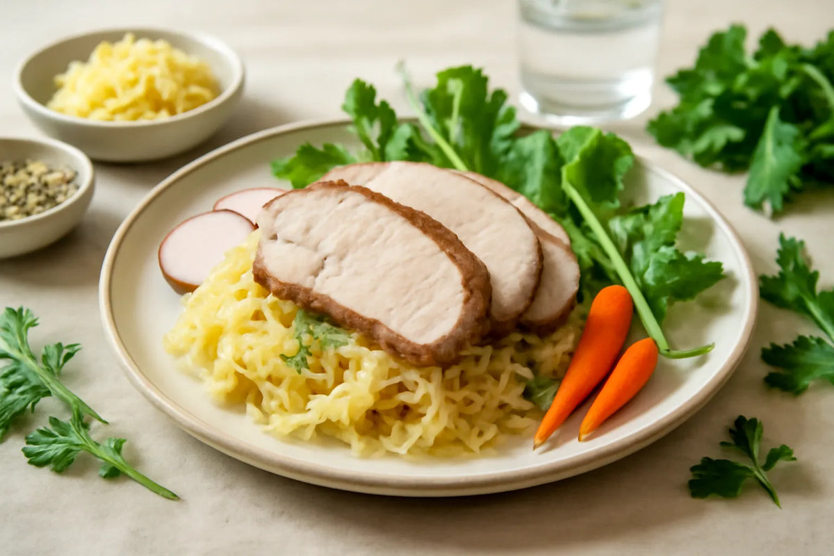 Lean pork loin with sauerkraut