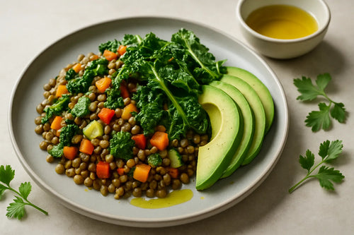 Lentil Breakfast Hash with Greens